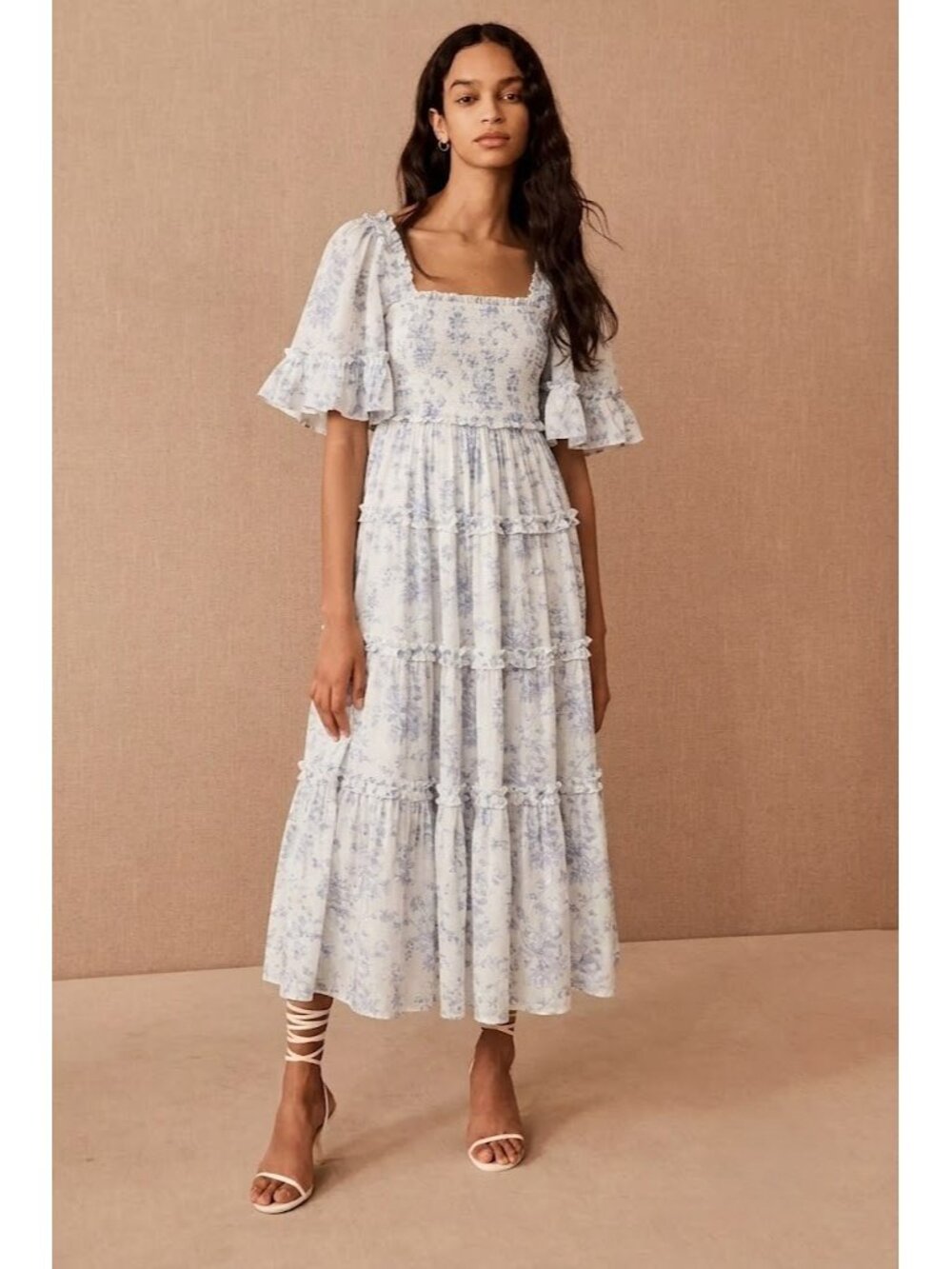 NWT Needle & Thread Bijou Rose Floral Ditsy Smocked Midaxi Ankle Gown Dress 18
